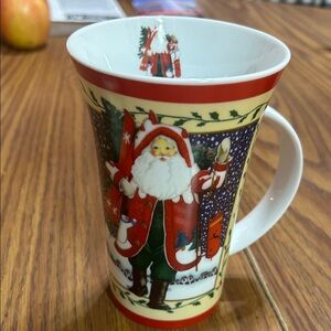 Pimpernel Porcelain Mug with Santa Blue and White Design
